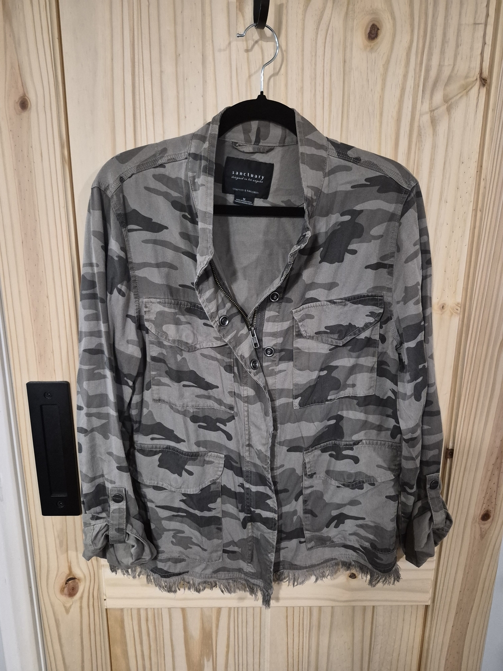Sanctuary Women's Camo Utility Shirt Jacket
